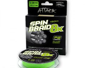 ATTACK SPINBRAID X8 150m 0.18mm Fluo Green